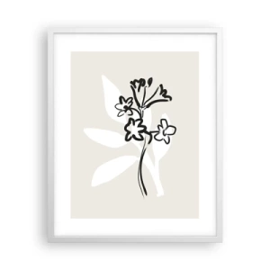 Poster în ramă albă - Schiță pentru ierbar - 40x50 cm