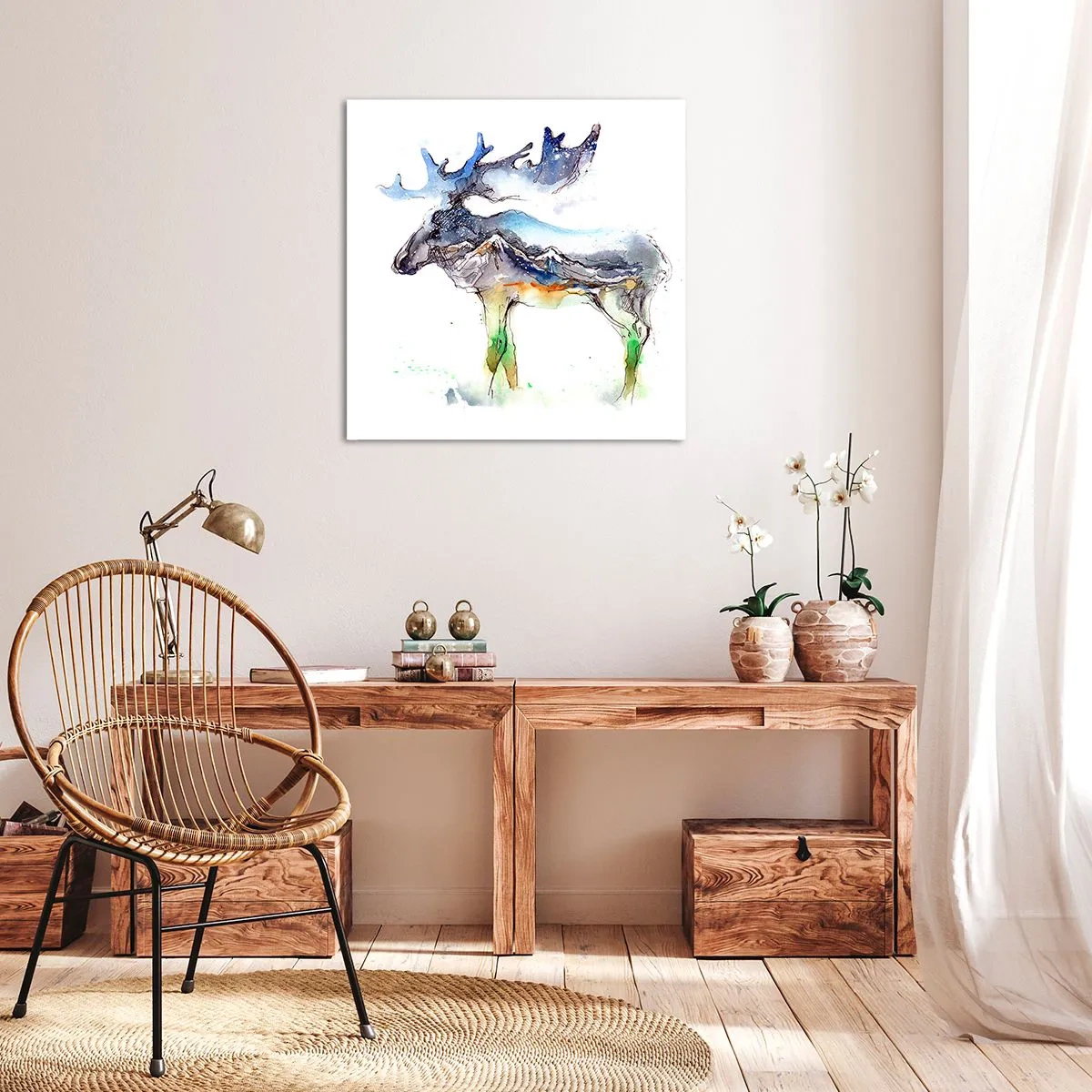 Tablou pe pânză - Eroul poveștii de iarnă - 50x50 cm