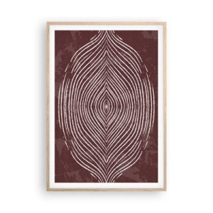 Poster în ramă de stejar deschis - Spațiul vorbește - 70x100 cm