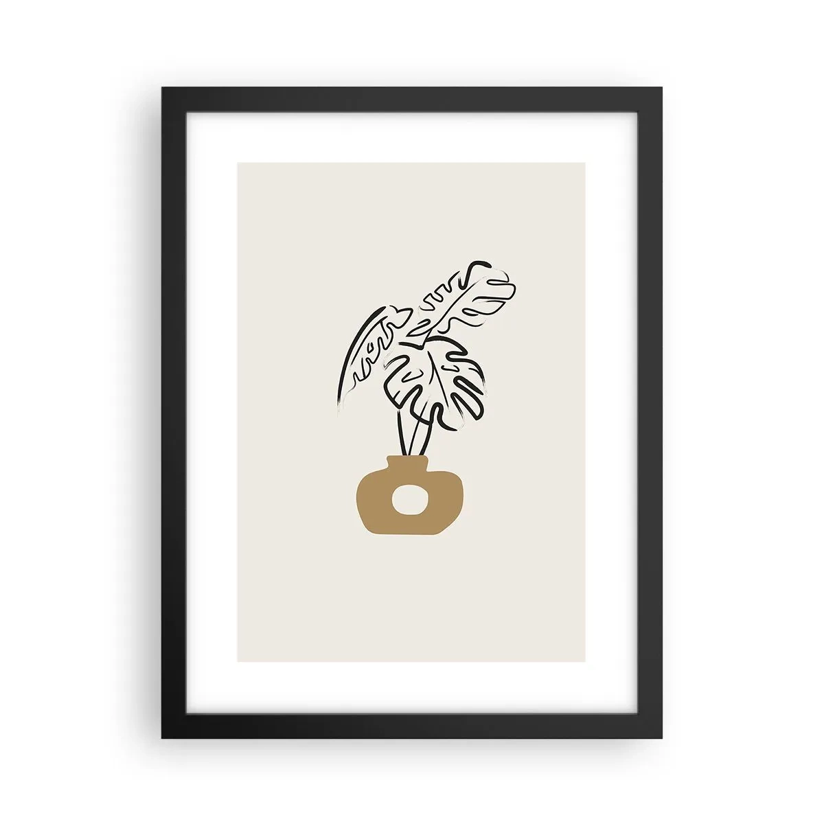 Poster în ramă neagră - Monstera - decorarea casei - 30x40 cm