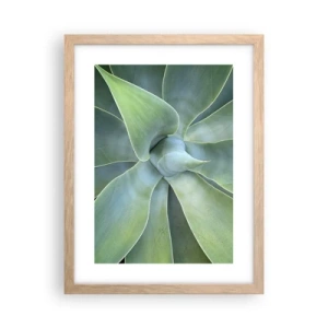 Poster în ramă de stejar deschis - Nașterea verdeții - 30x40 cm