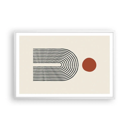 Poster în ramă albă - Magnetismul formelor și al culorilor - 91x61 cm