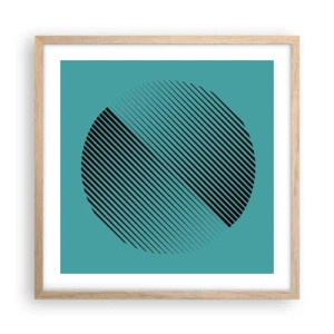 Poster în ramă de stejar deschis - Cercul - o variație geometrică - 50x50 cm