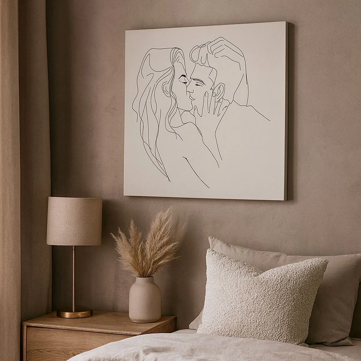 Tablou pe pânză - Încurcați în sentimente - 30x30 cm