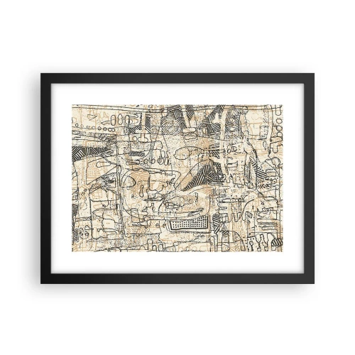 Poster în ramă neagră - Așteaptă să fie descifrat - 40x30 cm