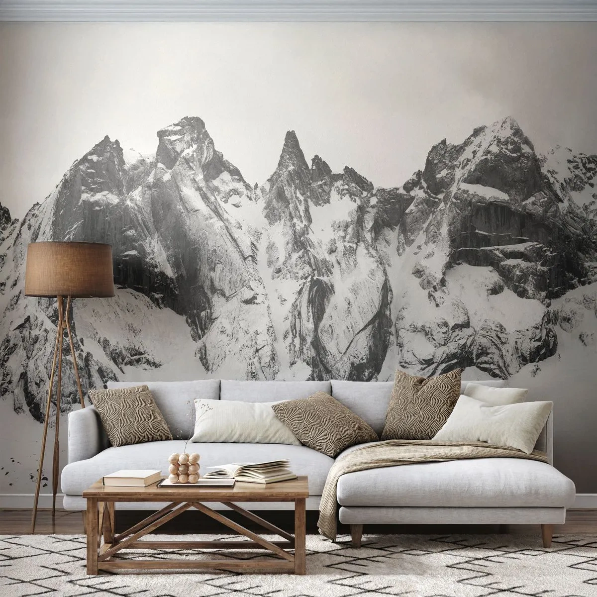 Tapet Premium Sand - Amenințarea crestei de granit - Peisaj, Munţi, Alpi - 100x70 cm
