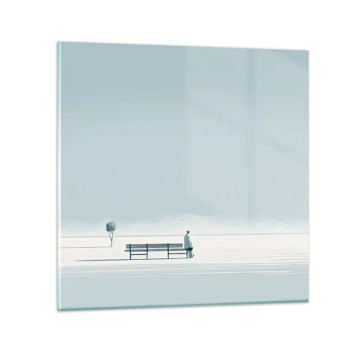 Tablou pe sticlă - Da, aștept. - 70x70 cm