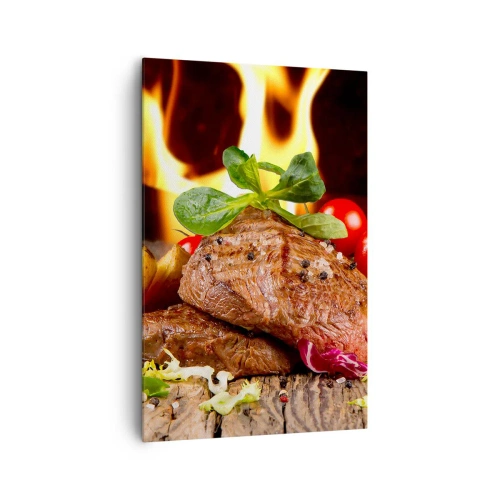 Tablou pe pânză - Înconjurată de ardoare - 80x120 cm