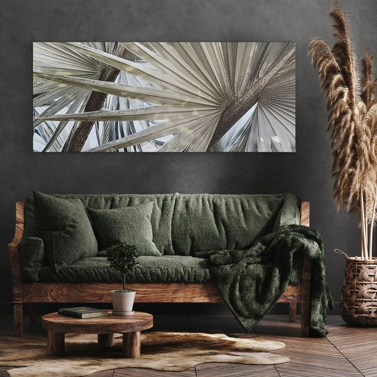 Tablou pe pânză - Evantaie din tropice - 100x40 cm