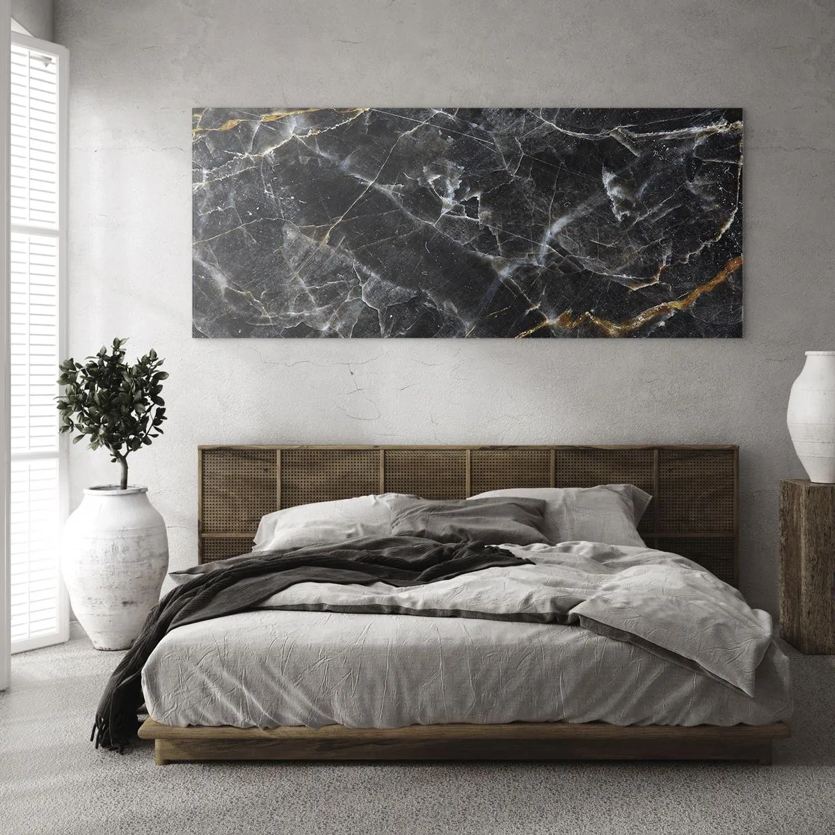 Tablou pe sticlă - Viața interioară a unei pietre - 120x50 cm