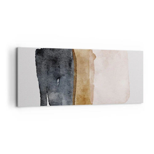 Tablou pe pânză - Compoziția culorilor pământului - 100x40 cm