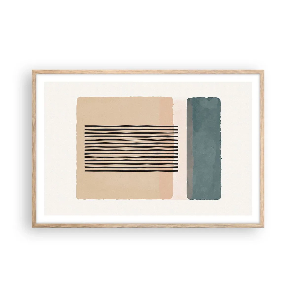 Poster în ramă de stejar deschis - Totul este în regulă - 91x61 cm