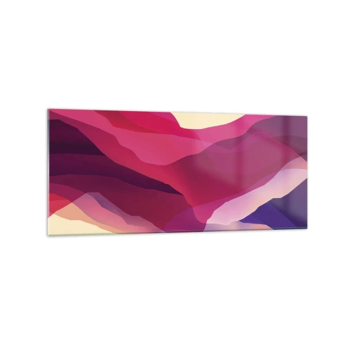 Tablou pe sticlă - Valuri de violet - 120x50 cm