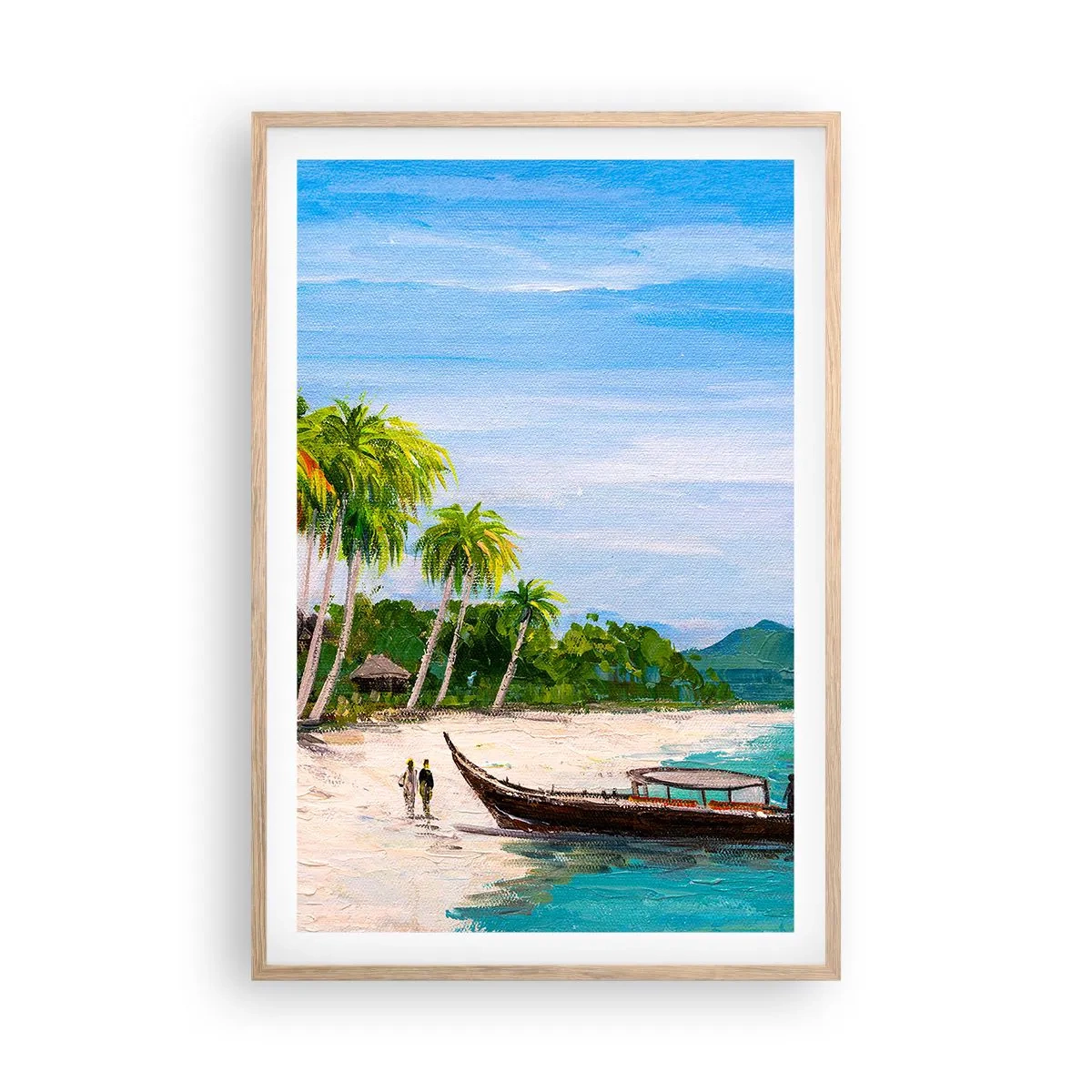 Poster în ramă de stejar deschis - Un vis exotic - 61x91 cm