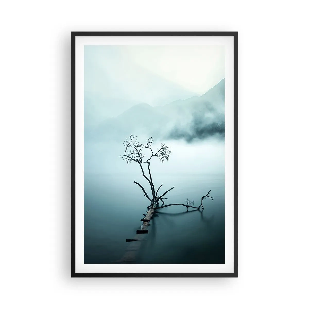 Poster în ramă neagră - Din apă și ceață - 61x91 cm
