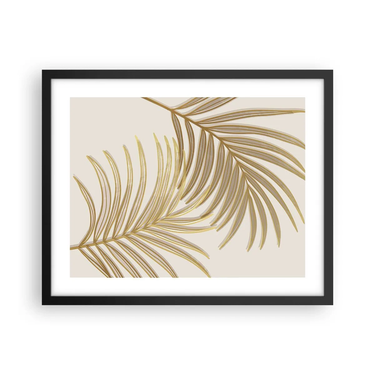 Poster în ramă neagră - Palmier de aur! - 50x40 cm