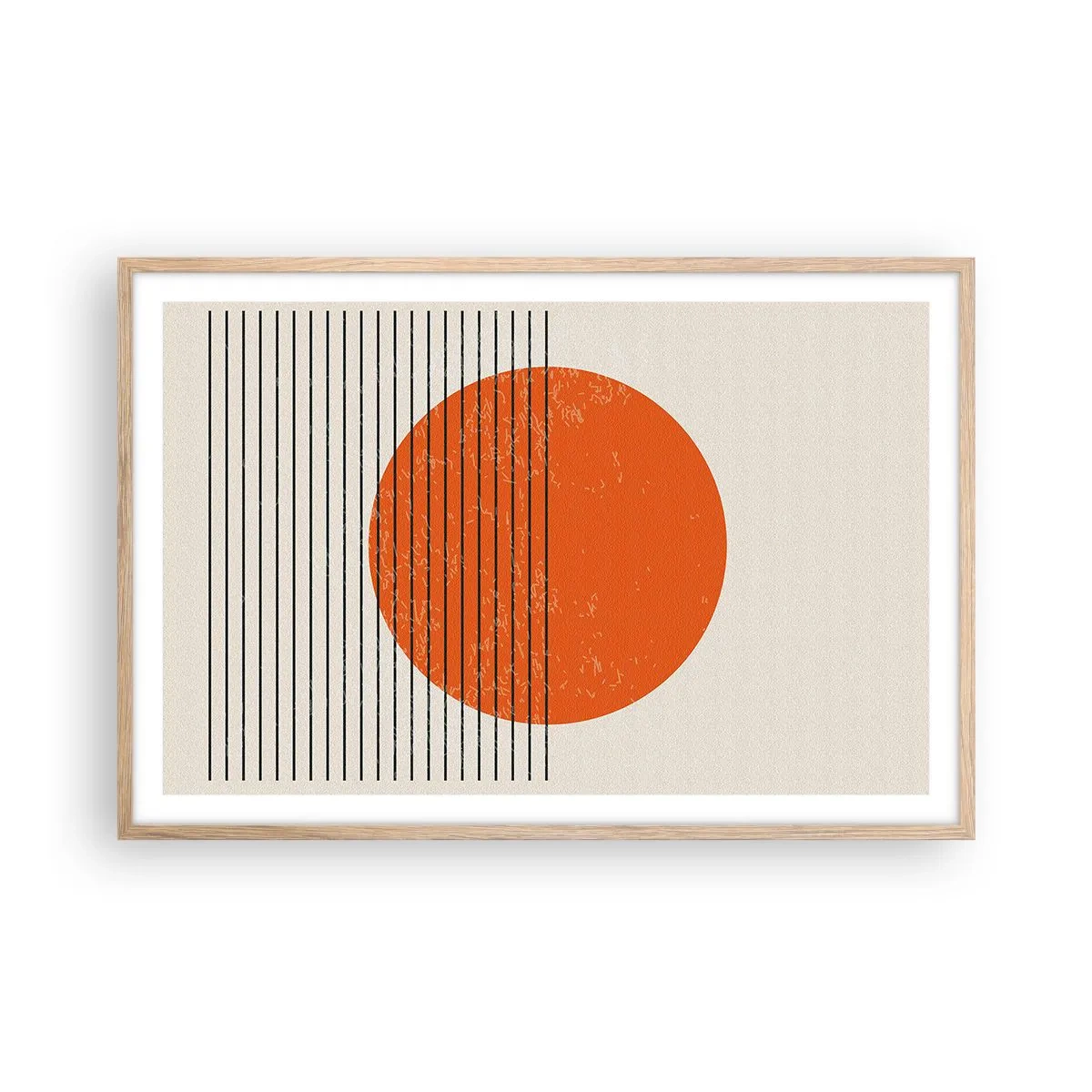 Poster în ramă de stejar deschis - Întotdeauna soarele - 91x61 cm