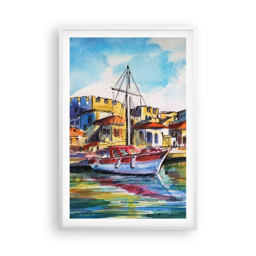 Poster în ramă albă - Curcubeu după-amiază - 61x91 cm