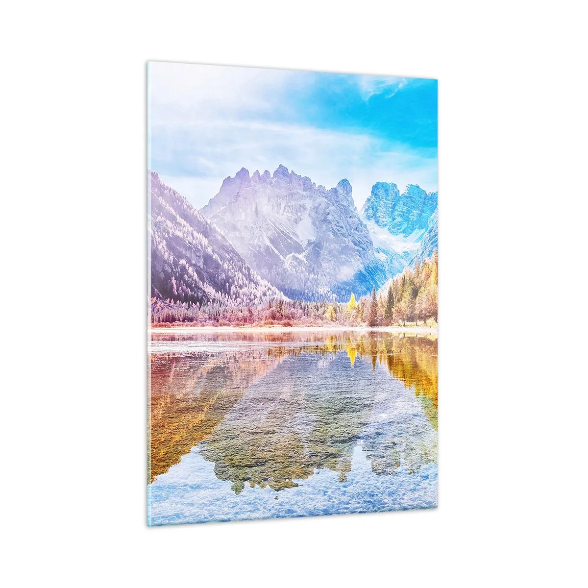 Tablou pe sticlă - Iar în munți începe toamna - 50x70 cm