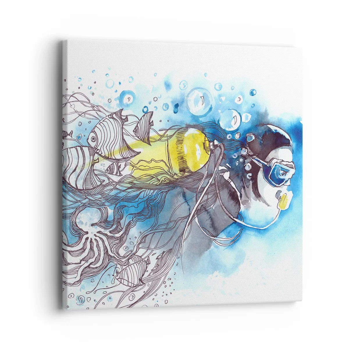 Tablou pe pânză - Marele albastru - 40x40 cm