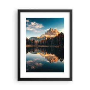 Poster în ramă neagră - Peisaj dublat - 30x40 cm