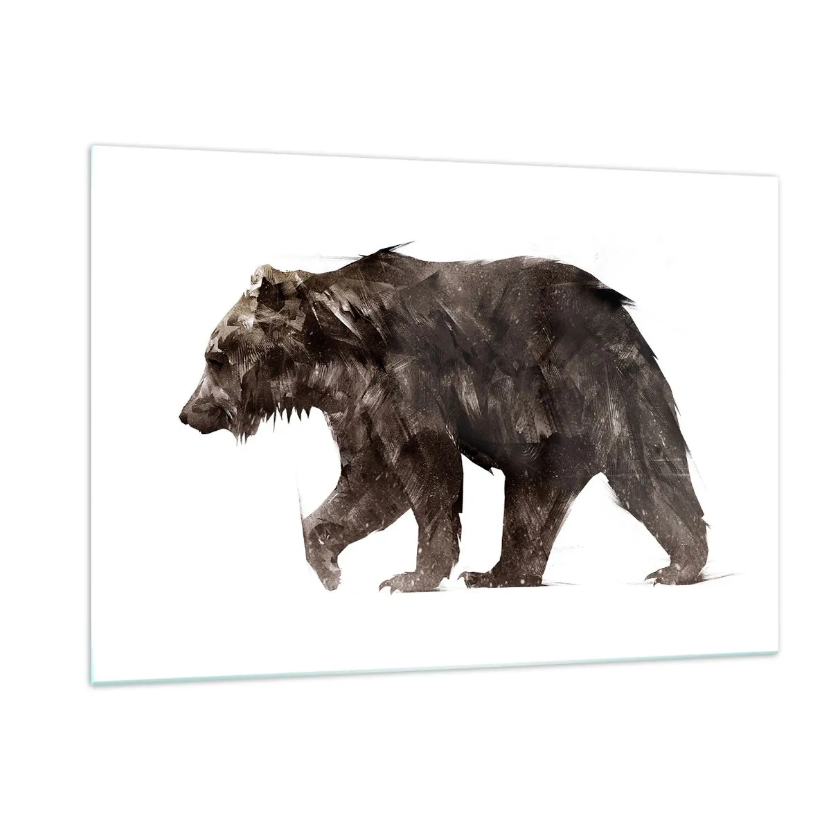 Tablou pe sticlă - Întotdeauna port blană adevărată! - 120x80 cm