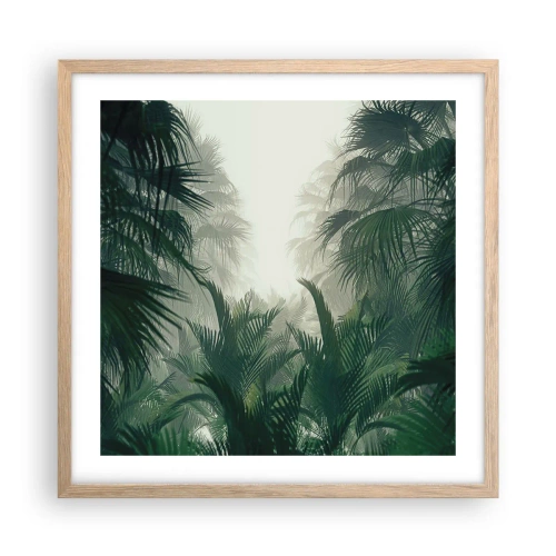 Poster în ramă de stejar deschis - Mister tropical - 50x50 cm