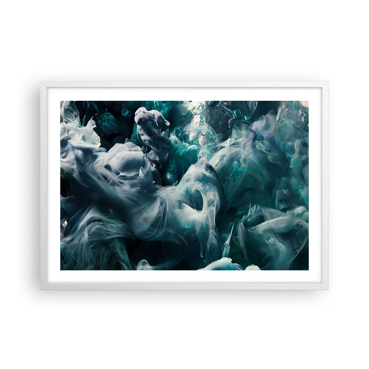 Poster în ramă albă - Mișcarea culorilor - 70x50 cm