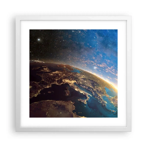 Poster în ramă albă - Să ne privim de la distanță - 40x40 cm