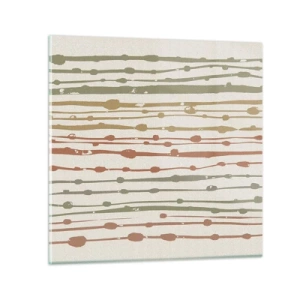 Tablou pe sticlă - Notația culorilor muzicale - 70x70 cm