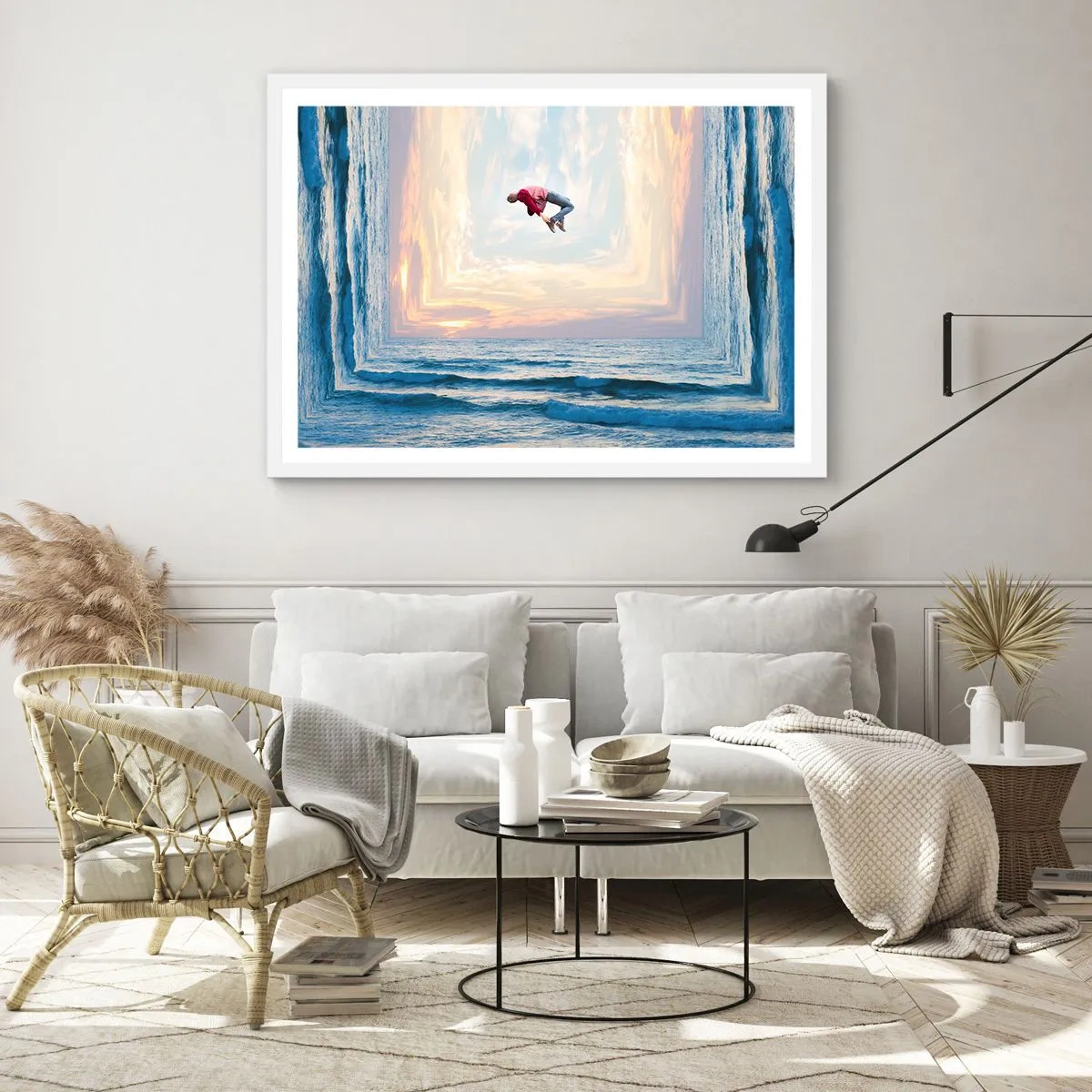 Poster în ramă albă - Spre o altă dimensiune - 91x61 cm