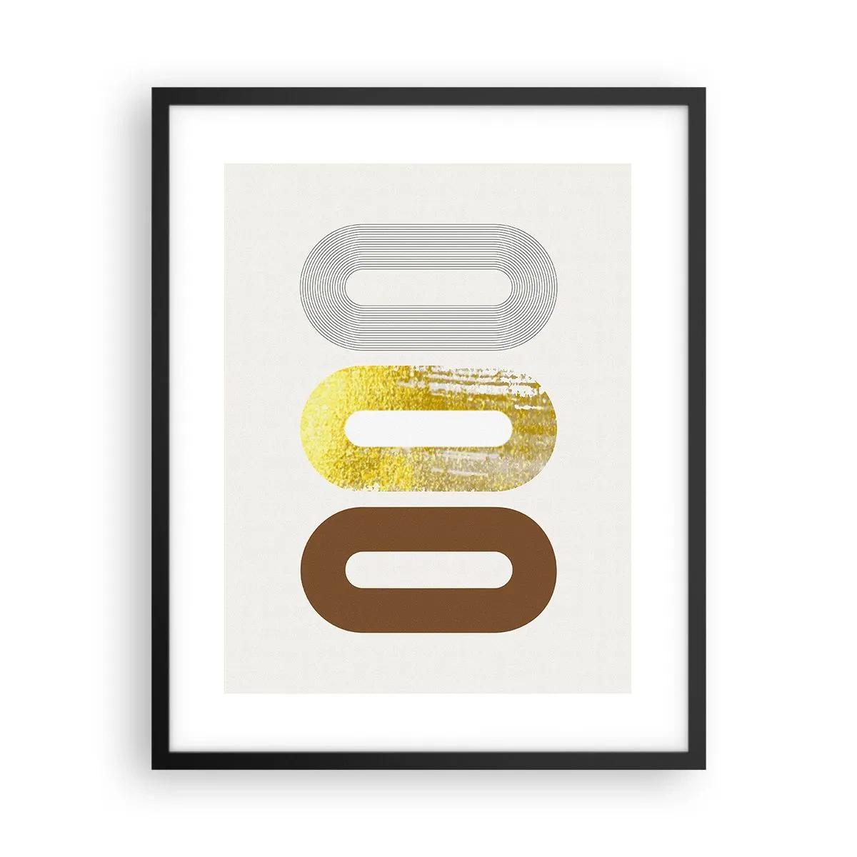 Poster în ramă neagră - Ooo! - 40x50 cm