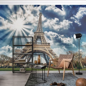 Tapet Premium Sand - Singura de acest fel sub soare - turnul Eiffel, Paris, Arhitectură - 300x210 cm