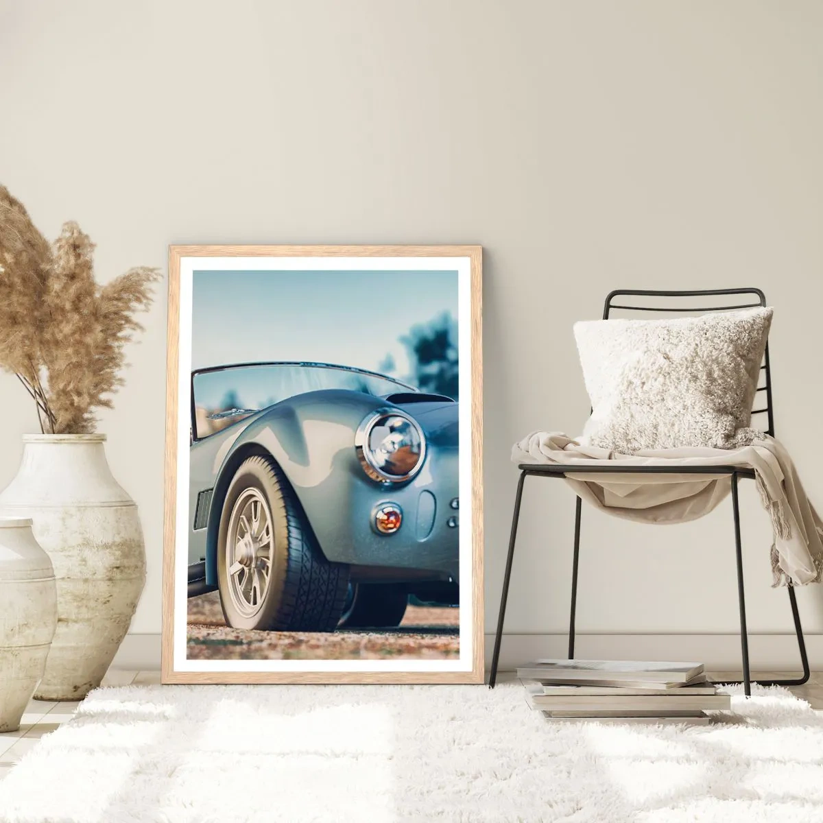 Poster în ramă de stejar deschis - Pentru că stilul contează - 70x100 cm