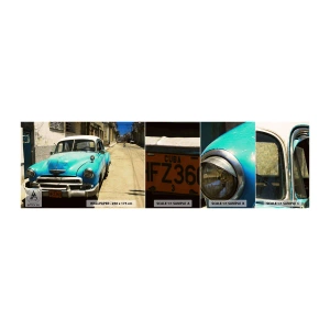 Mostră tapet autocolant Deluxe Sticker - Eviva Cuba! - Automobile, Mașină, Cuba - 100x30 cm