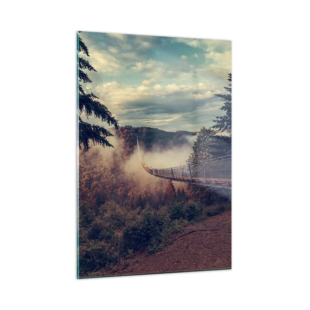 Tablou pe sticlă - Deasupra pădurii de toamnă - 50x70 cm