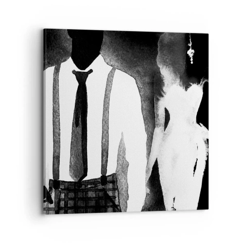 Tablou pe pânză - Într-o atmosferă noir - 70x70 cm