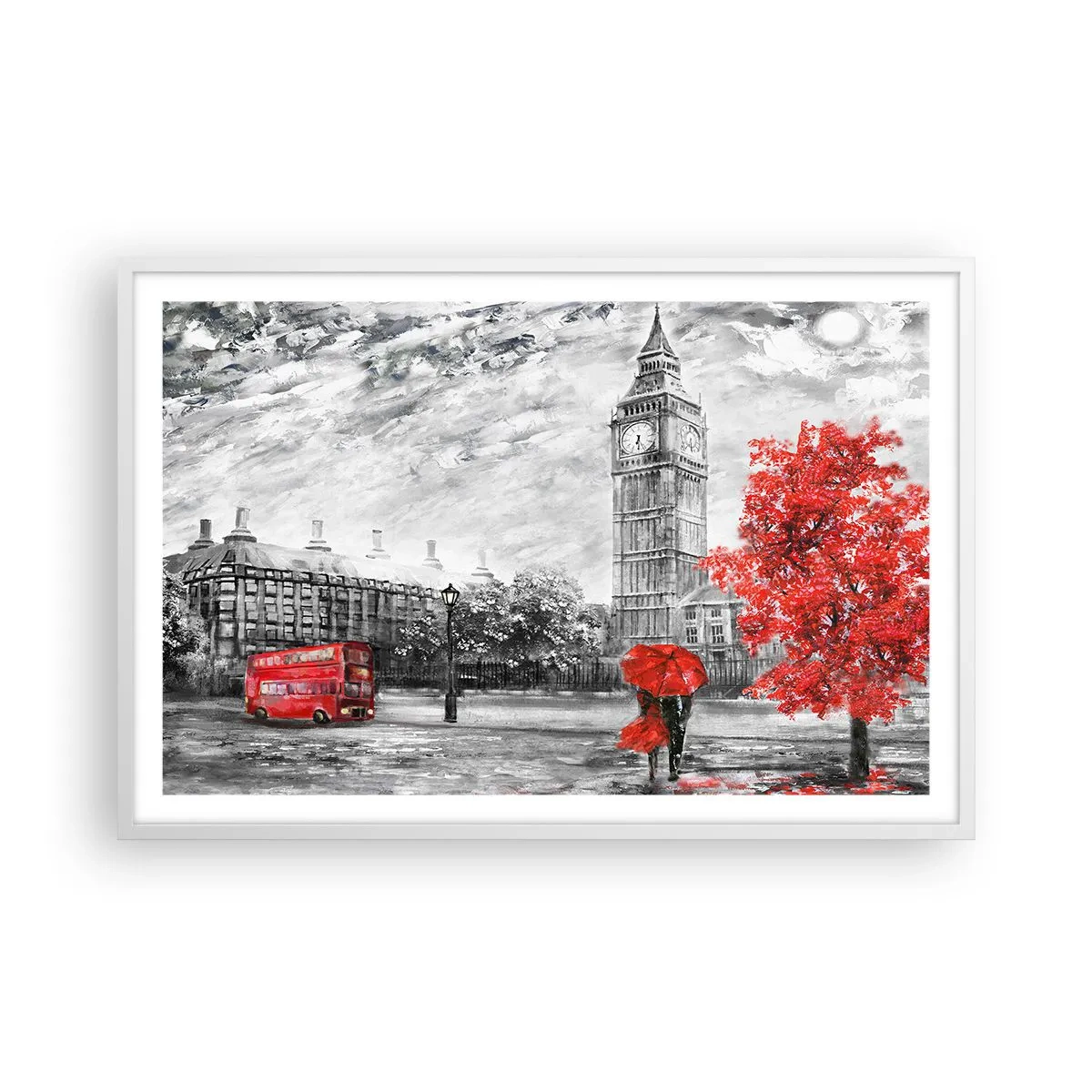 Poster în ramă albă - O zi excitantă - 91x61 cm