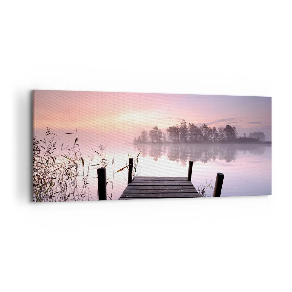 Tablou pe pânză - Din ceața de liliac... - 120x50 cm