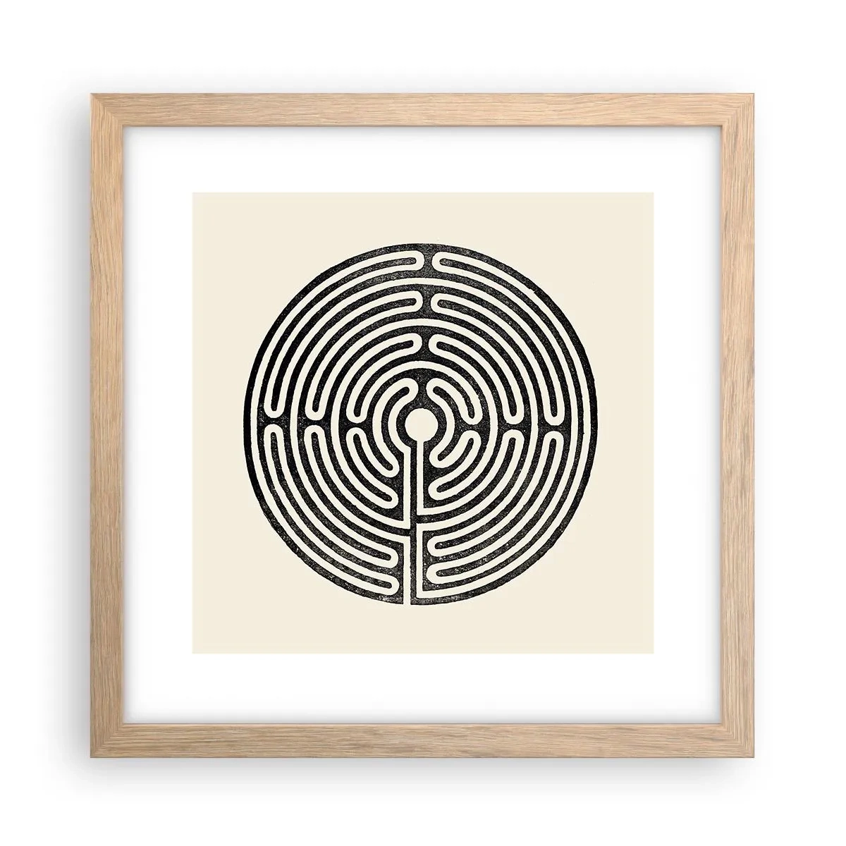 Poster în ramă de stejar deschis - Ordine secretă - 30x30 cm