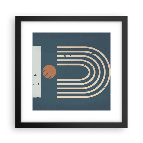Poster în ramă neagră - Geometrie în funcție de rodie - 30x30 cm