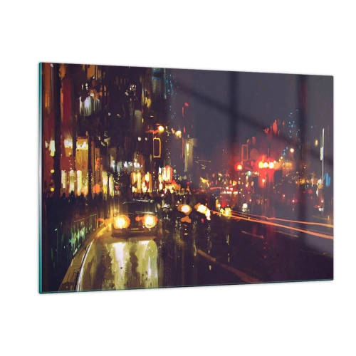 Tablou pe sticlă - Scufundat în lumina nopții - 120x80 cm