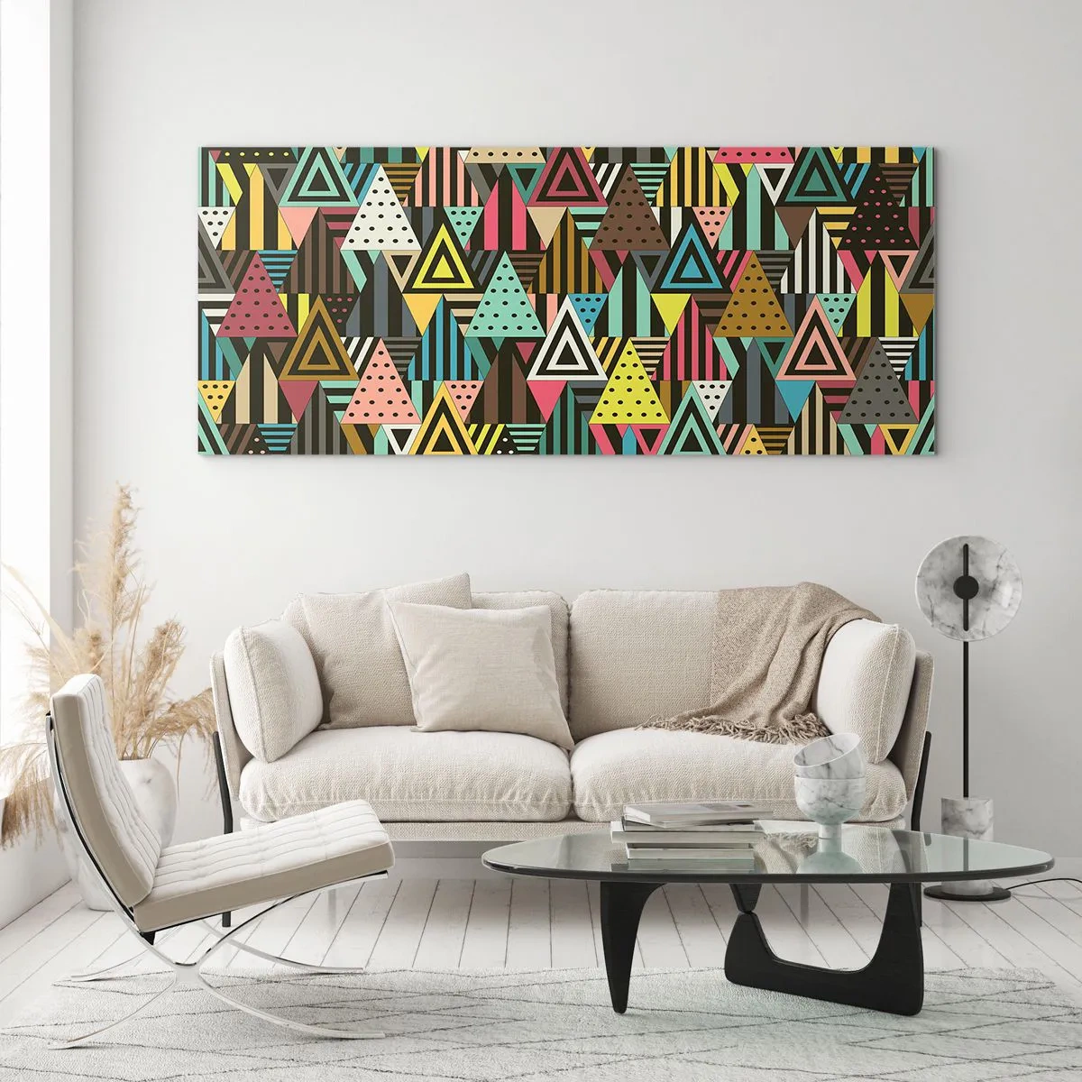 Tablou pe sticlă - În ritm de trei - 160x50 cm