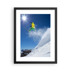 Poster în ramă neagră - Dansând cu munții - 30x40 cm