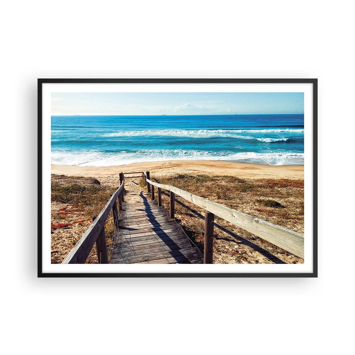 Poster în ramă neagră - Aleargă! - 100x70 cm