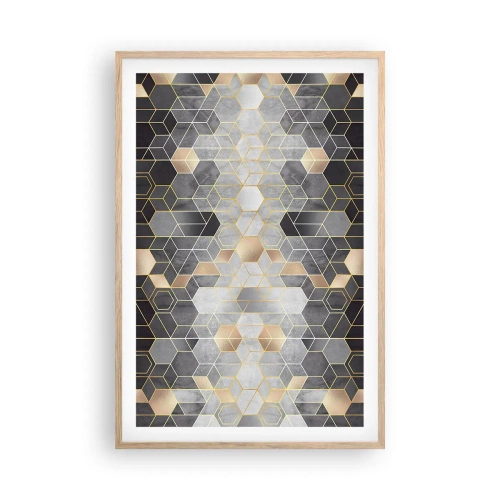 Poster în ramă de stejar deschis - Compoziție diamantată - 61x91 cm