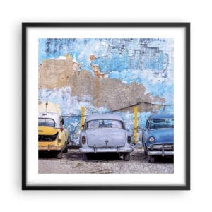 Poster în ramă neagră - Întâlnirea veteranilor - 50x50 cm