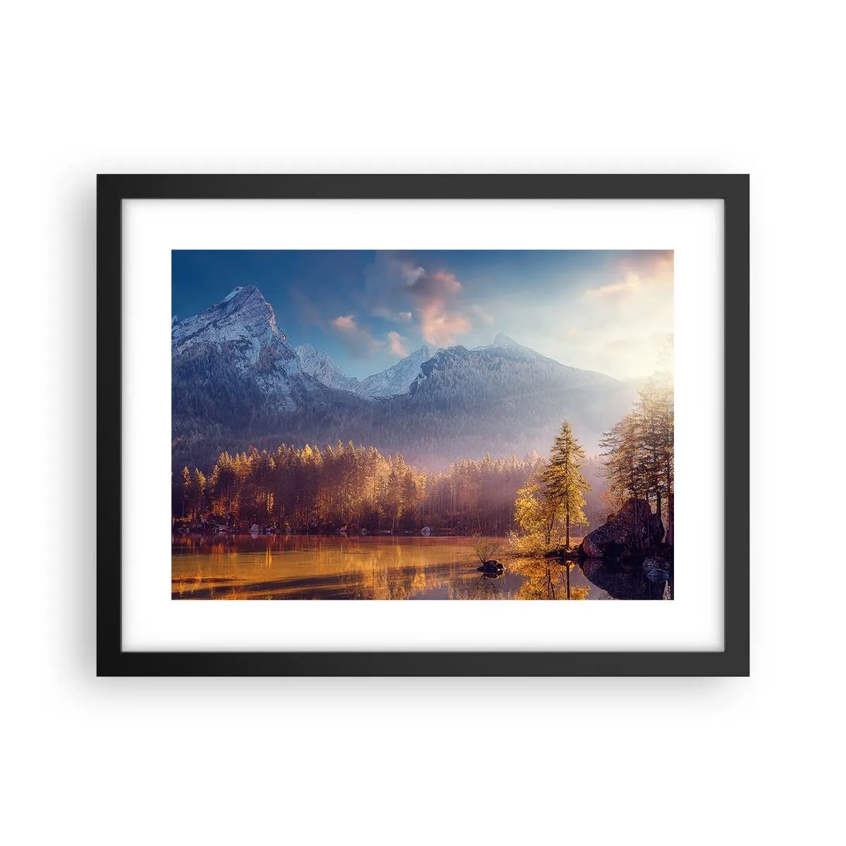 Poster în ramă neagră - La munte și la deal - 40x30 cm