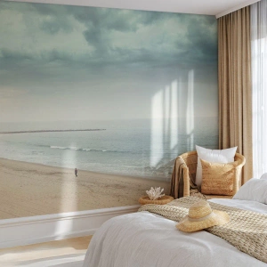 Tapet Premium Canvas - Căutând liniștea - Mare, plajă, Mers pe jos - 250x175 cm