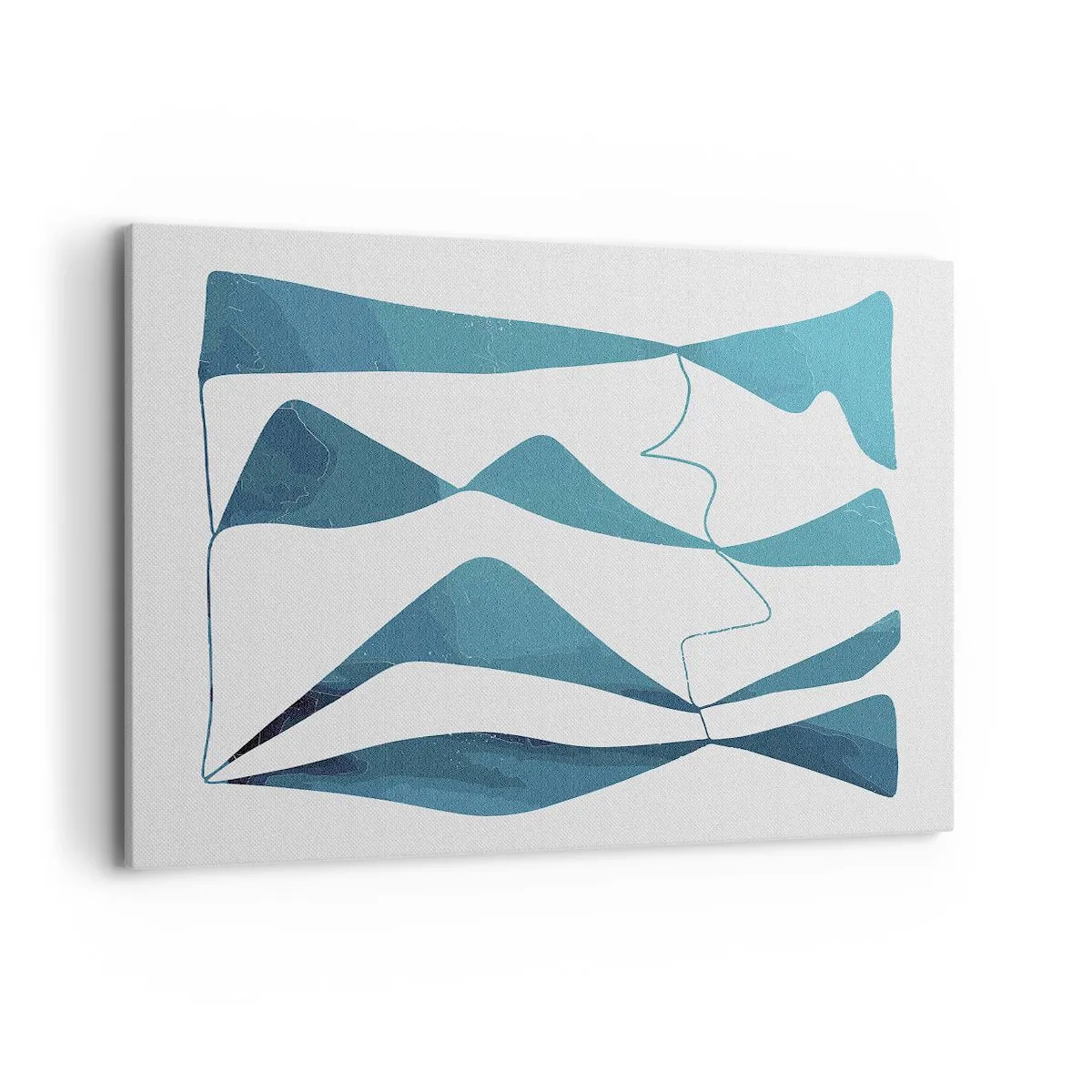 Tablou pe pânză - Abstracție: relație turcoaz - 120x80 cm